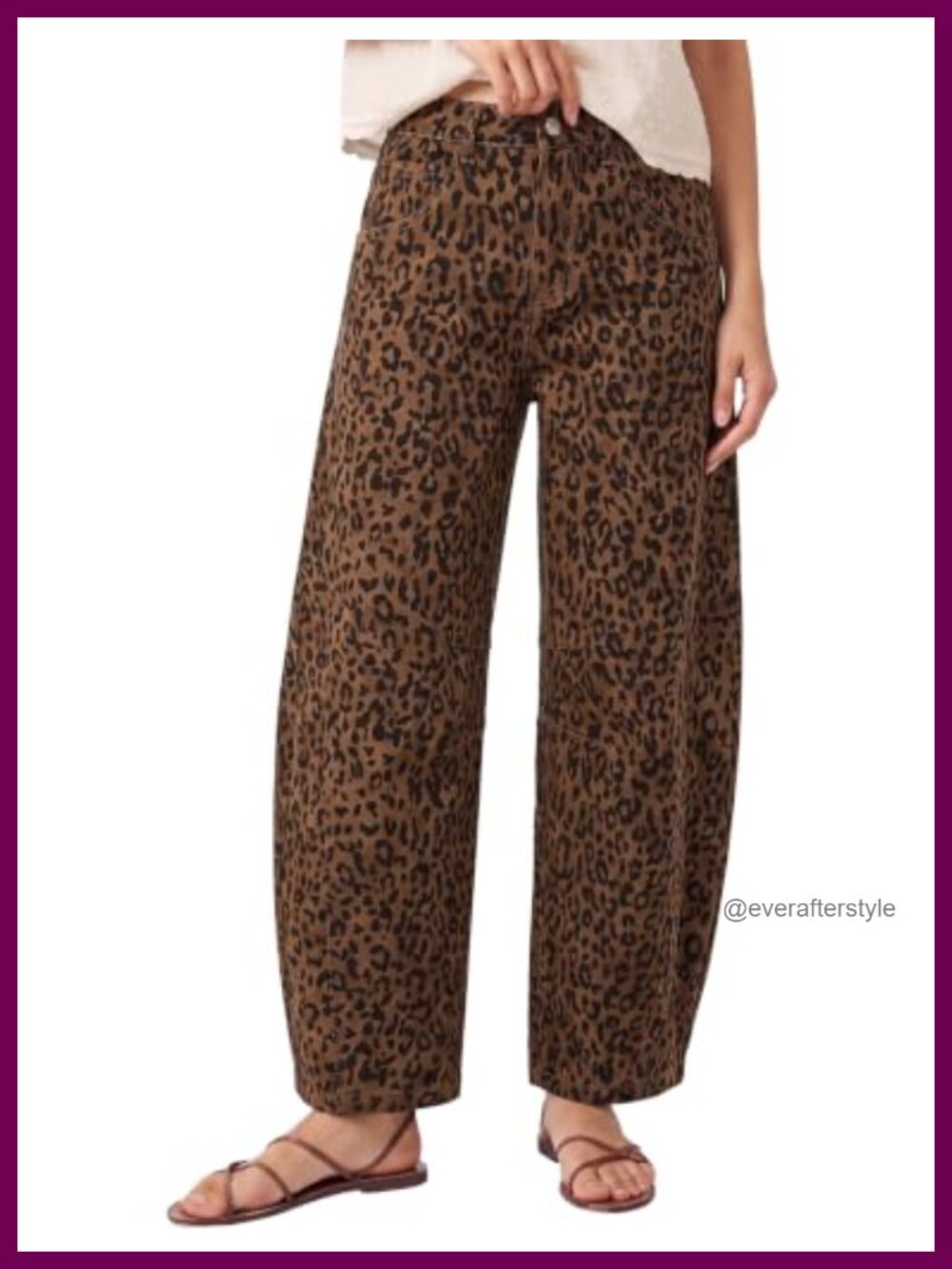 High Waisted Barrel Jeans Stretchy Denim Tapered Ankle Pants